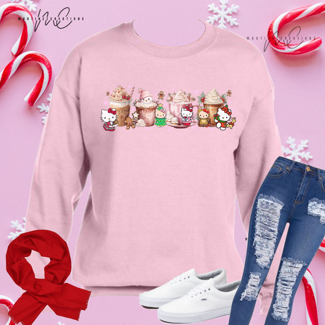 Hello Kitty Cups Christmas Sweater - Martinez Creations